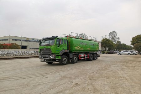 重汽26方豪沃N系列泥漿、污水、液態(tài)污物運(yùn)輸車(chē) 前四后八帶防浪板氣動(dòng)球閥