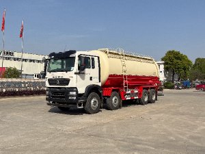 8x4重汽豪沃SGZ5312GFLZZ6T5型粉罐車(chē)/油田專用下灰罐車(chē)/固井水泥罐車(chē)
